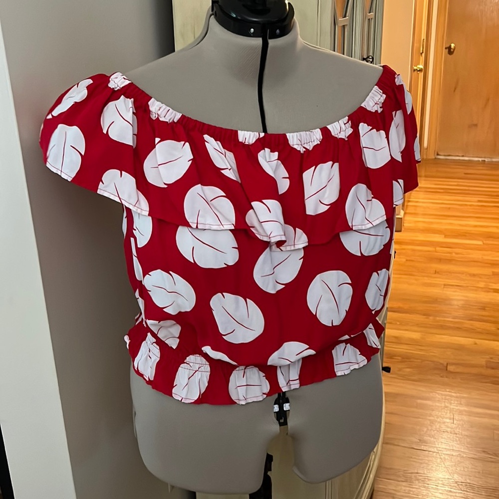 Leo & Stitch print crop top